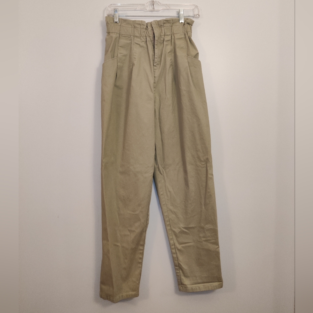 High-Rise Paperbag Waist Men’s Chino Pants - Tan